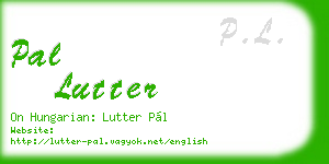 pal lutter business card