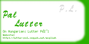 pal lutter business card